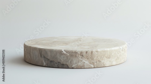 Marble Pedestal on a White Background