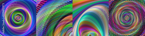 Abstract digital art background collection