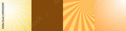 Abstract geometric ray burst background set