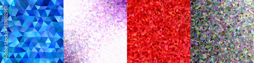 Chaotic triangle polygon background collection