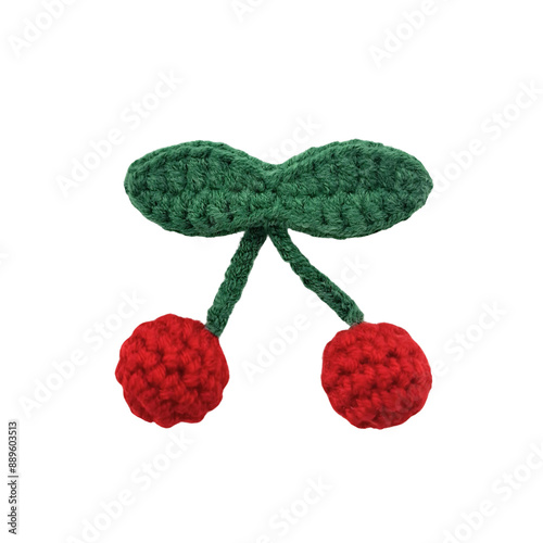 Bild auf Leinwand cherry crochet hairpin