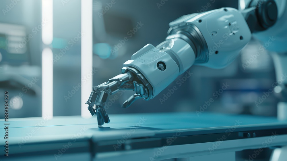 Medical robotics is illustrated in an ultramodern Medical robotics is illustrated in an ultramodern