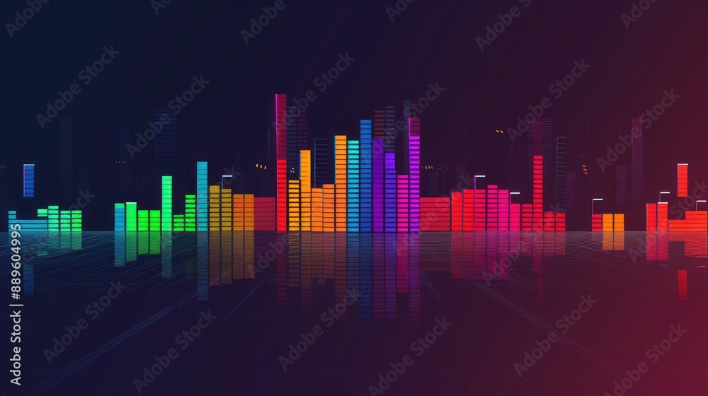 Abstract Colorful Equalizer Music Visualizer Abstract Colorful Equalizer Music Visualizer