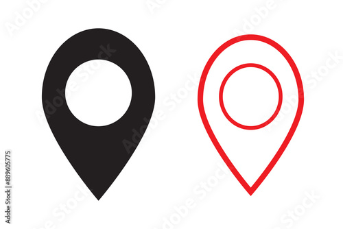 Free Download Set of location icons. Modern map markers .Vector illustration on a white background. - GFXLoad