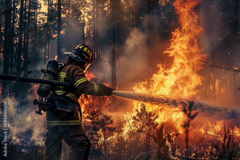 fireman in action fireman in action
