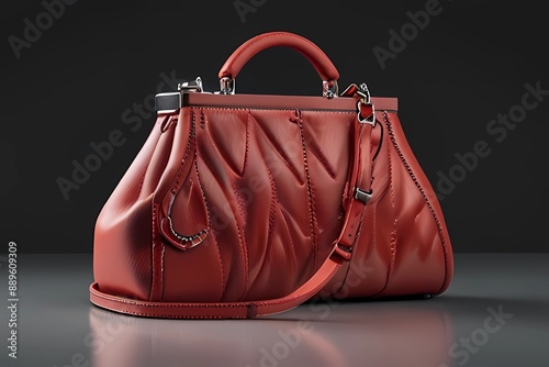 Laxury hand bag. Lady hand bag on isolated background
