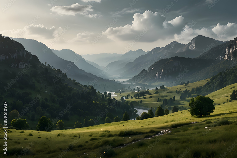 Fototapeta premium landscape in the mountains