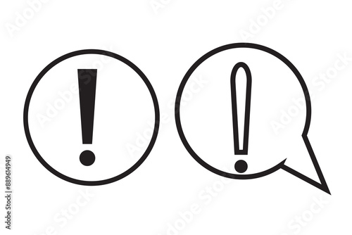 Warning icon vector illustration. Danger, Caution or Alert Risk Warning sign Vector Symbol design. Set of exclamation mark in triangle shape, Safety notice sign and symbol. Vector illustration.