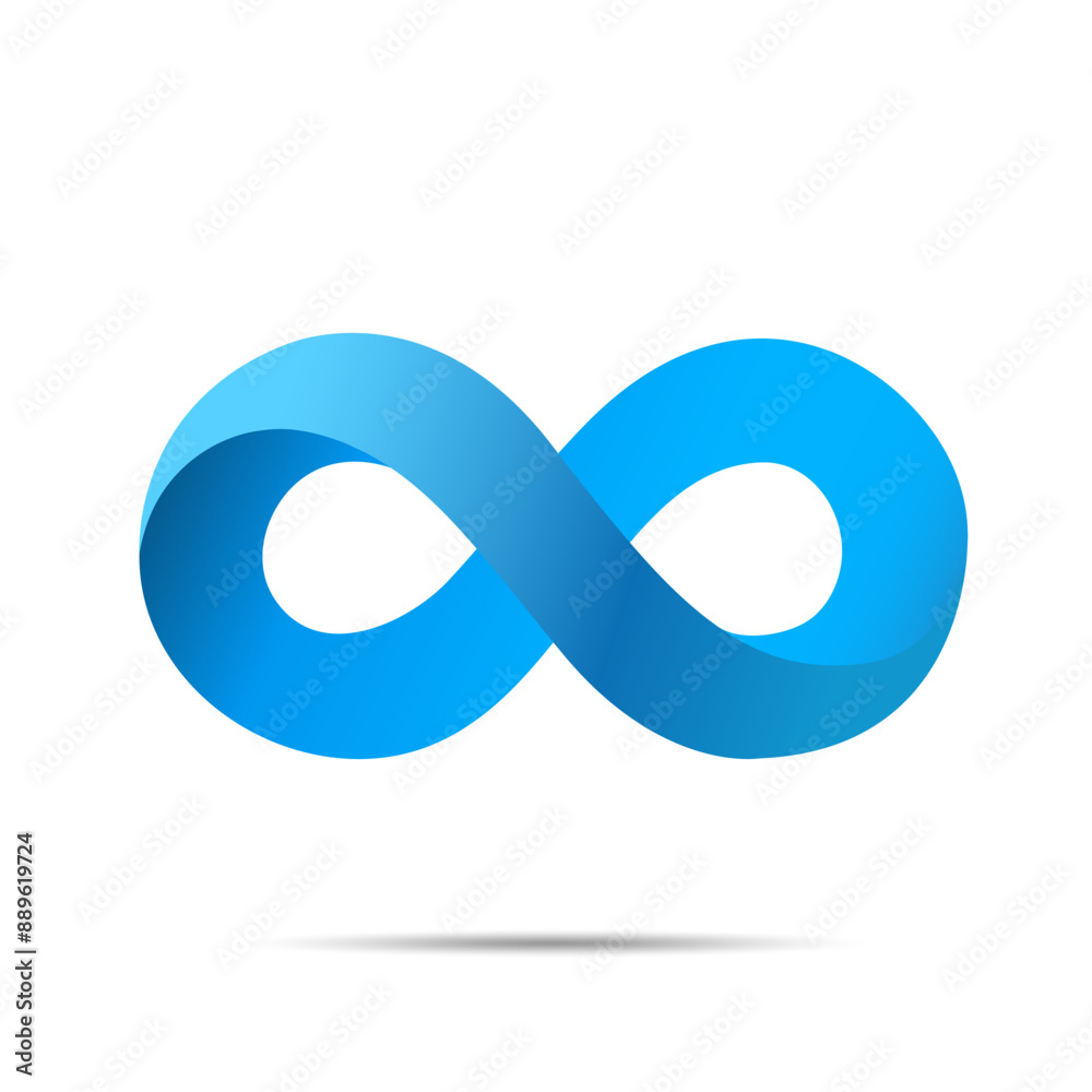 Mint 3D Infinity Symbol on white Background endless Vector Logo Design Concept of infinity for your web site design logo app UI EPS10. Mint 3D Infinity Symbol on white Background endless Vector Logo Design Concept of infinity for your web site design logo app UI EPS10.