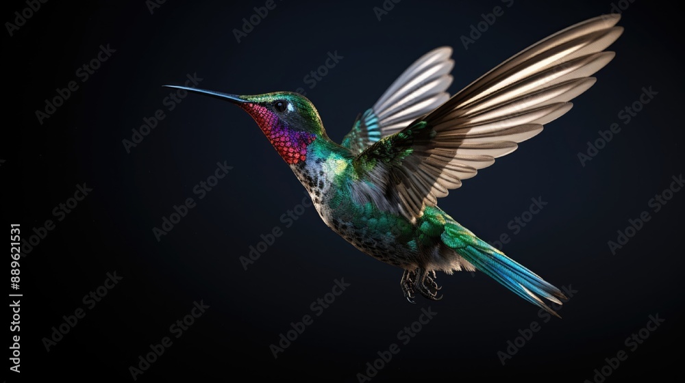 Obraz premium Broad-billed Hummingbird flying .