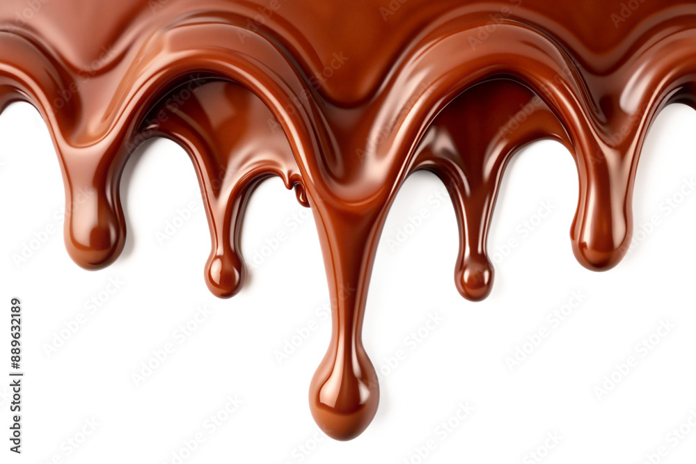 Chocolate Dripping isolated, Generative AI Chocolate Dripping isolated, Generative AI