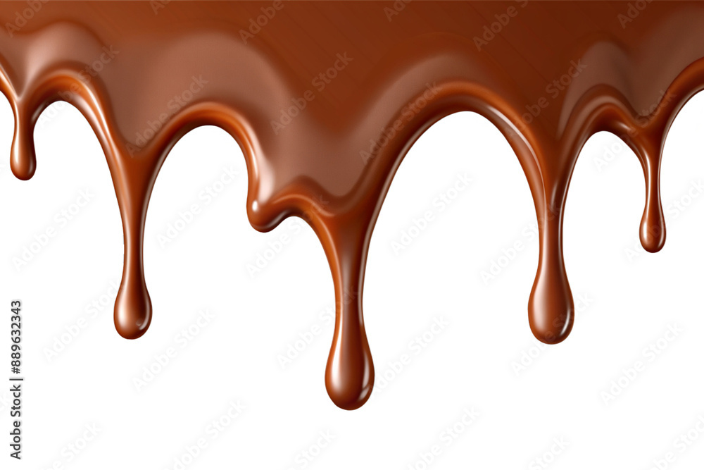 Chocolate Dripping isolated, Generative AI Chocolate Dripping isolated, Generative AI