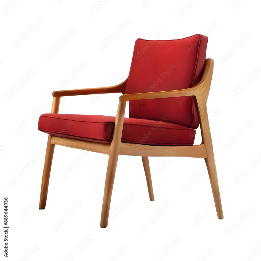 Isolated Brick red and natural oak side chair on a transparent background PNG, 3D chair PNG, Cut out chair Isolated Brick red and natural oak side chair on a transparent background PNG, 3D chair PNG, Cut out chair