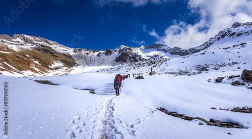 Rupin Pass is a high altitude trek in Himachal Pradesh located at 4650m.Trek is full of diversity from majestic Himalayan ranges to waterfalls, glacial meadows, snow-covered landscapes.