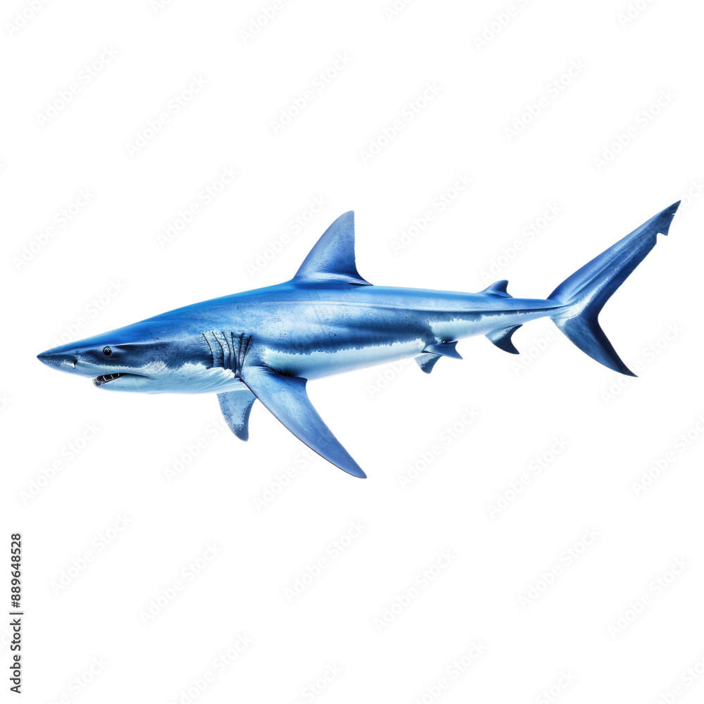 Fototapeta premium Photo of Blue Shark isolated on transparent background