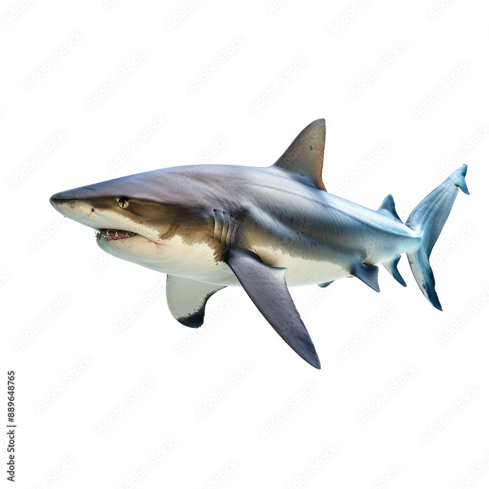 Naklejka premium Photo of Bull Shark isolated on transparent background