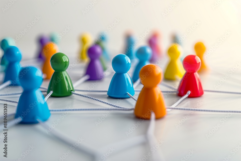 Obraz premium Human resource network structure concept
