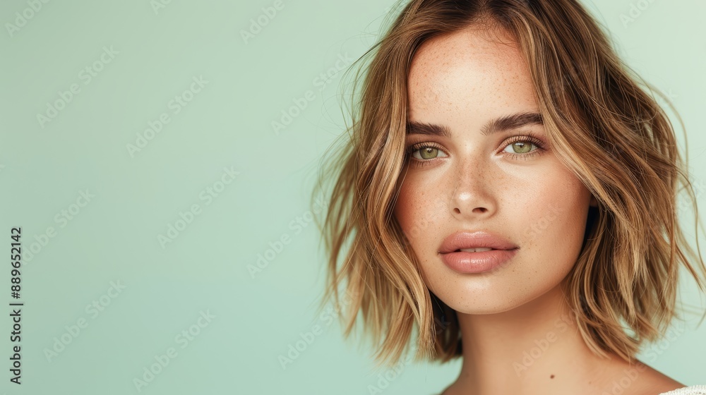 A beauty model with glowing skin, her hair styled in a sleek, simple updo, high-resolution photo, realistic photo, hyper realistic A beauty model with glowing skin, her hair styled in a sleek, simple updo, high-resolution photo, realistic photo, hyper realistic