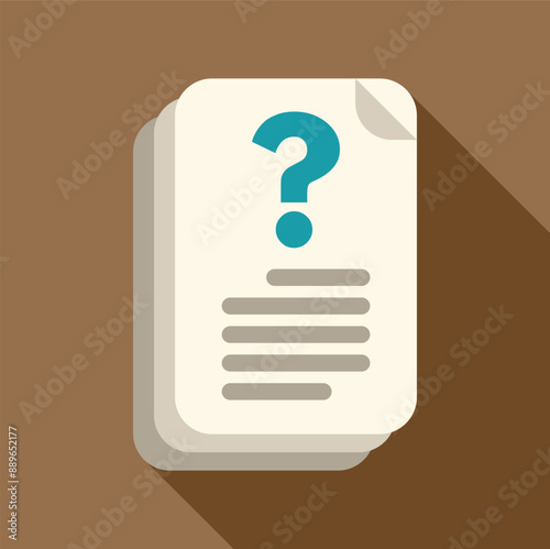 Stack of paper sheets with a question mark is showing a frequently asked questions concept