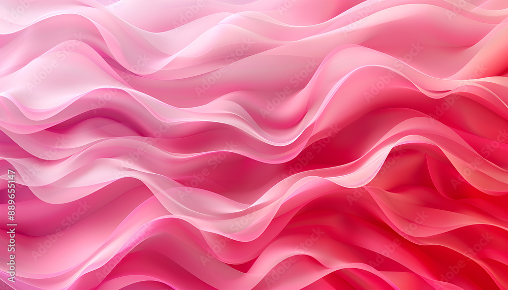 Obraz premium Red & pink abstract waves background.