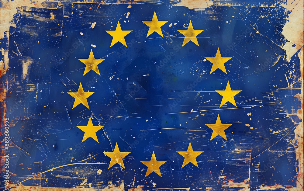 European Union - Pop Art Flag of EU 