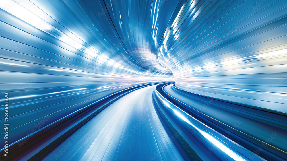 Abstract concept of rush time and subway Abstract concept of rush time and subway