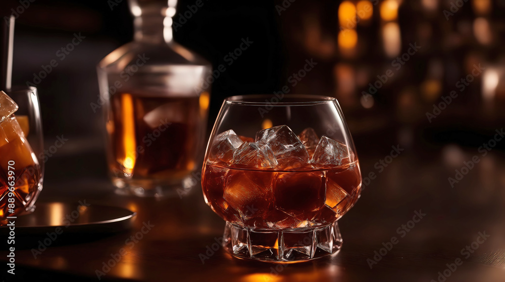 crystal glass with a delicious cocktail on a stand in a bar,
crystal glass with a delicious cocktail on a stand in a bar,
