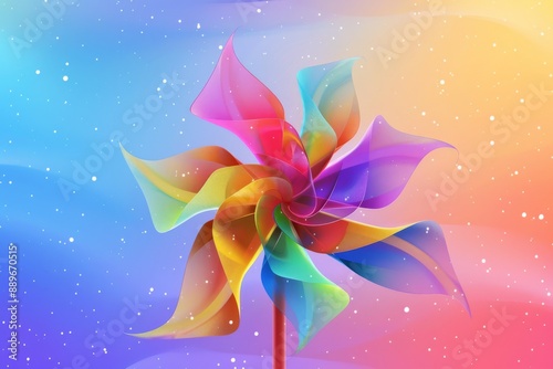 A colorful pinwheel spinning in the breeze, celebrating the freedom and joy of Juneteenth. The bold letters of the holiday's name add a touch of excitement to the festive atmosphere.