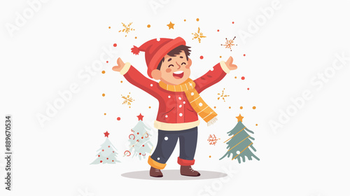 Joyful Child With A Bright Smile Sings Heartwarming 