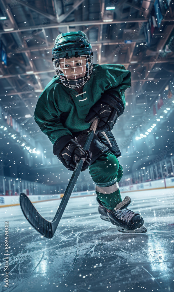 custom made wallpaper toronto digitalSport photo of a child ice hockey player