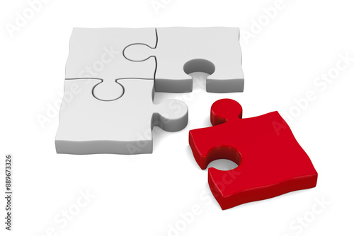 Stand Out From The Crowd. Isolated 3D illustration