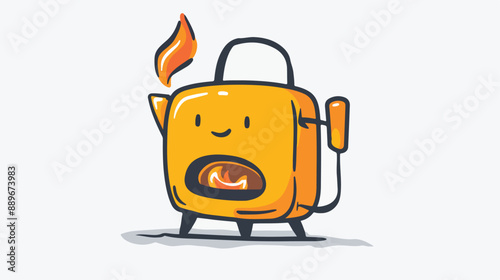 Yellow warmer icon. Vector illustration Handdrawn Vector