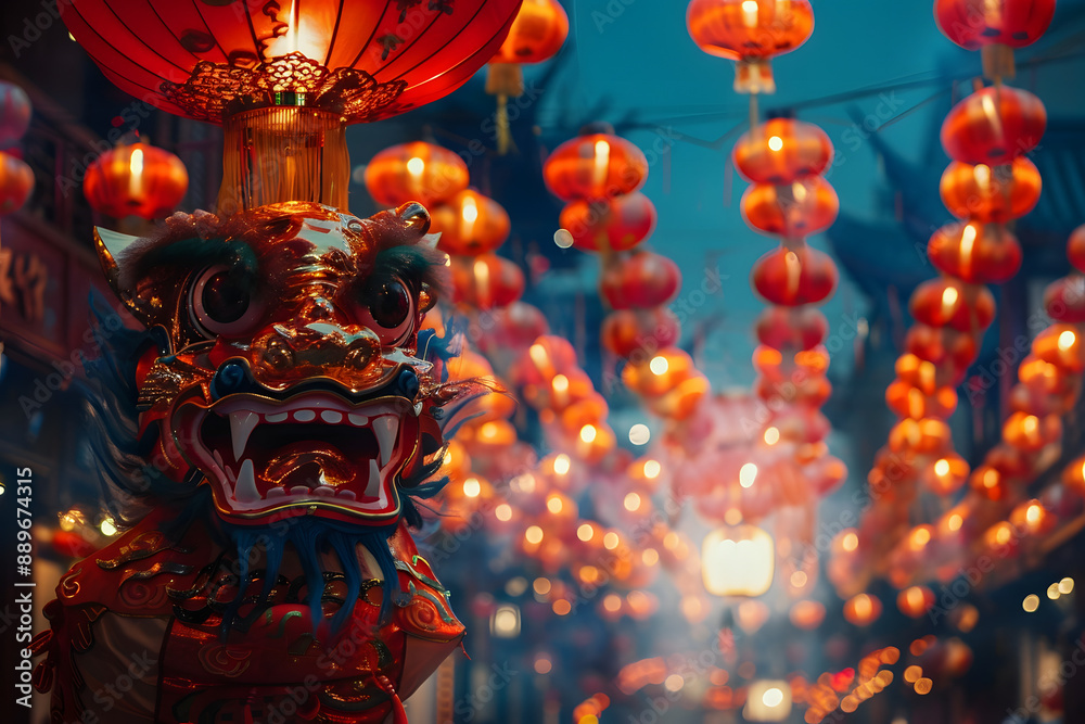 Fototapeta premium Chinese New Year celebration and backgrounds in China
