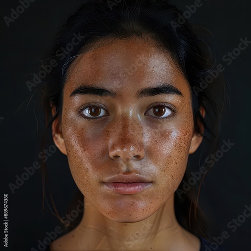 aigenerated hyperrealistic portrait evolving in realtime showcasing diverse ethnicities and ages on a shapeshifting digital canvas photo