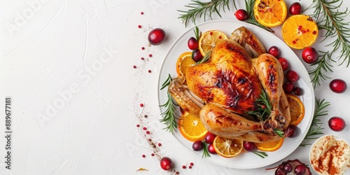 Turkey on White Plate