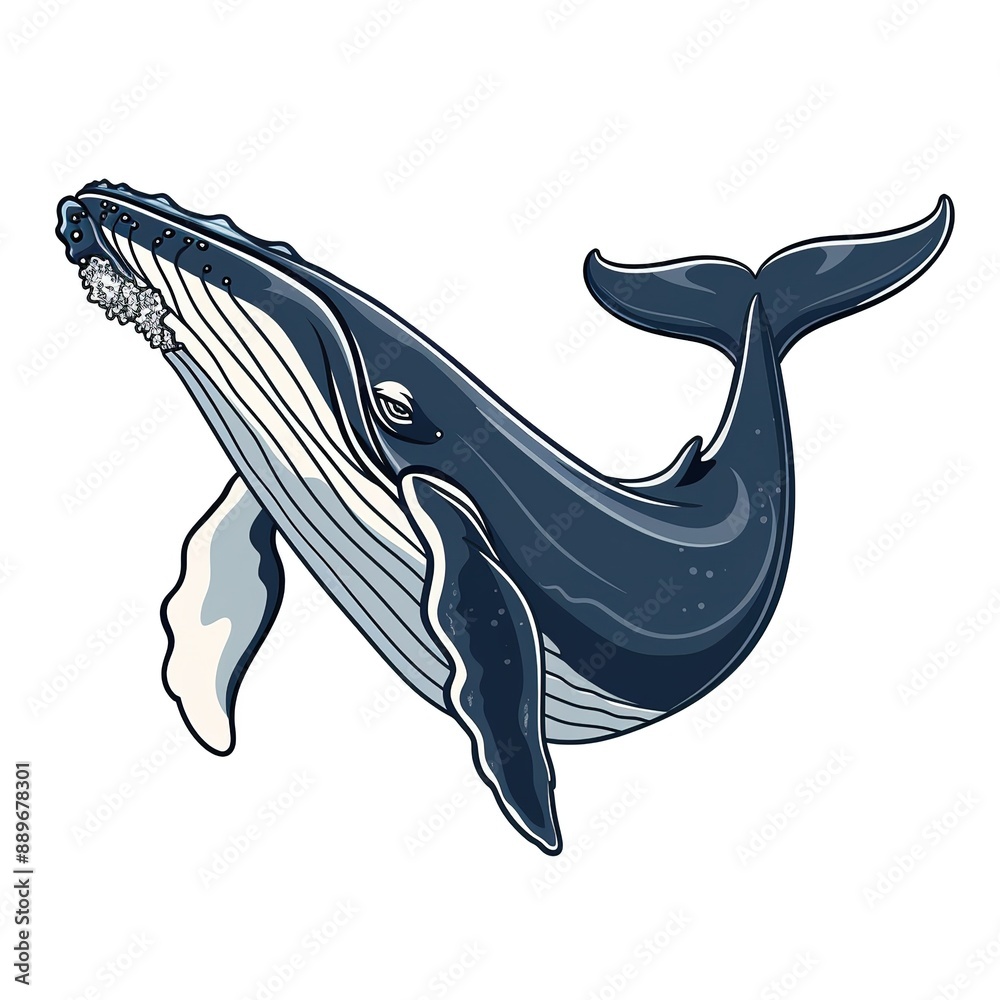 humpback whale Classic fashion cartoon isolated whitebackground humpback whale Classic fashion cartoon isolated whitebackground