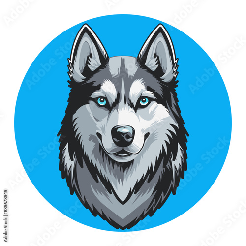 logo with the image of a husky dog6