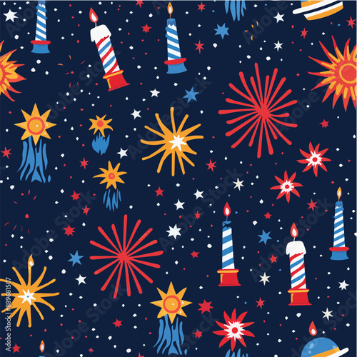 illustration of seamless patterns background of Party celebrate 