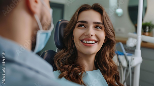 Dentist discussing the benefits of dental bonding for cosmetic purposes