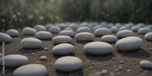 Stones on the ground