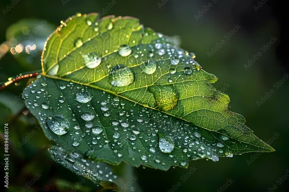 Dew-Kissed Leaf in the Morning Light