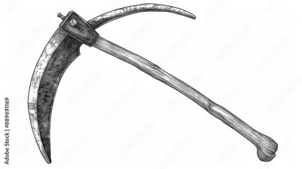 Scythe with Long Handle Scythe with Long Handle