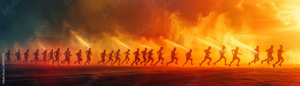 runner banner, people running poster, marathon concept art. running poster background runner banner, people running poster, marathon concept art. running poster background