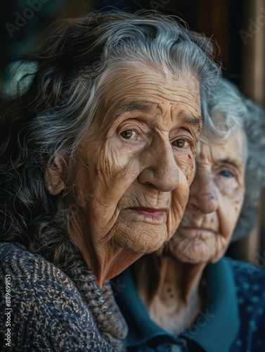 Two women of different ages smiling at the camera, showing friendship and connection