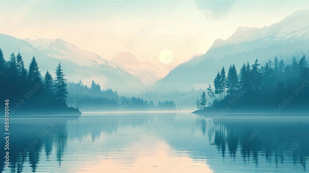 Serene landscapes in natural beauty Serene landscapes in natural beauty
