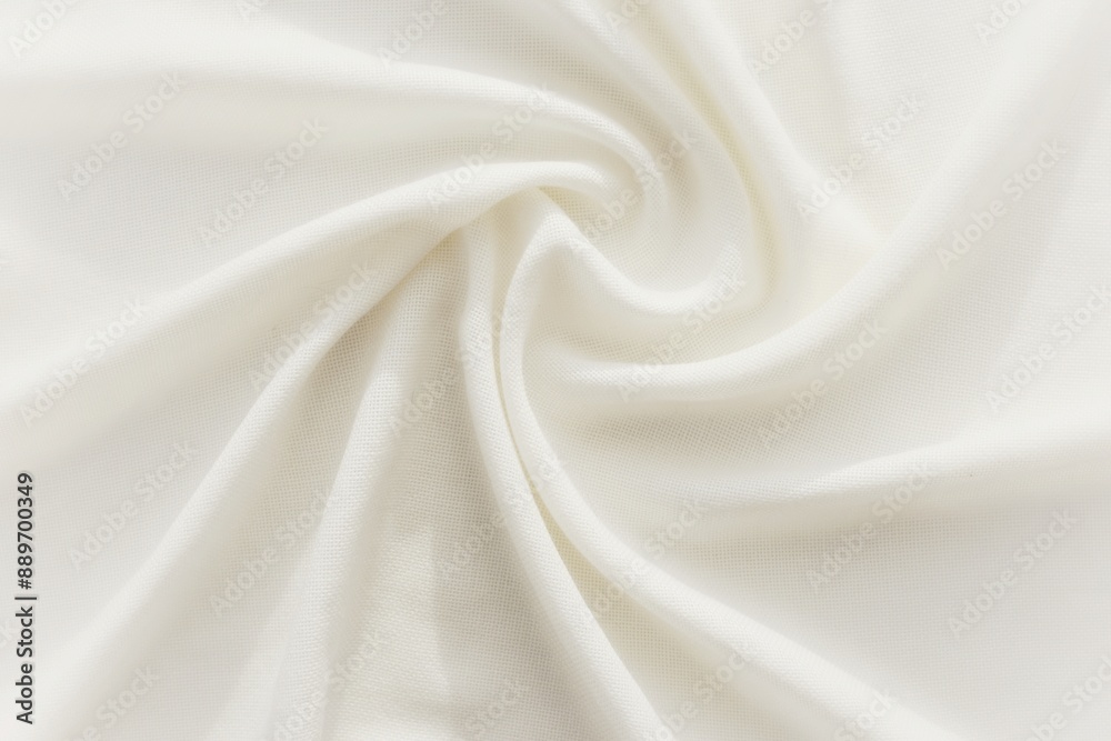 Fototapeta premium Drapery made of white plain weave fabric.