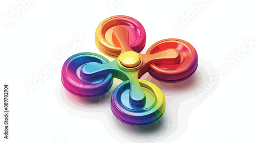 Fidget spinner icon isolated on white background. 