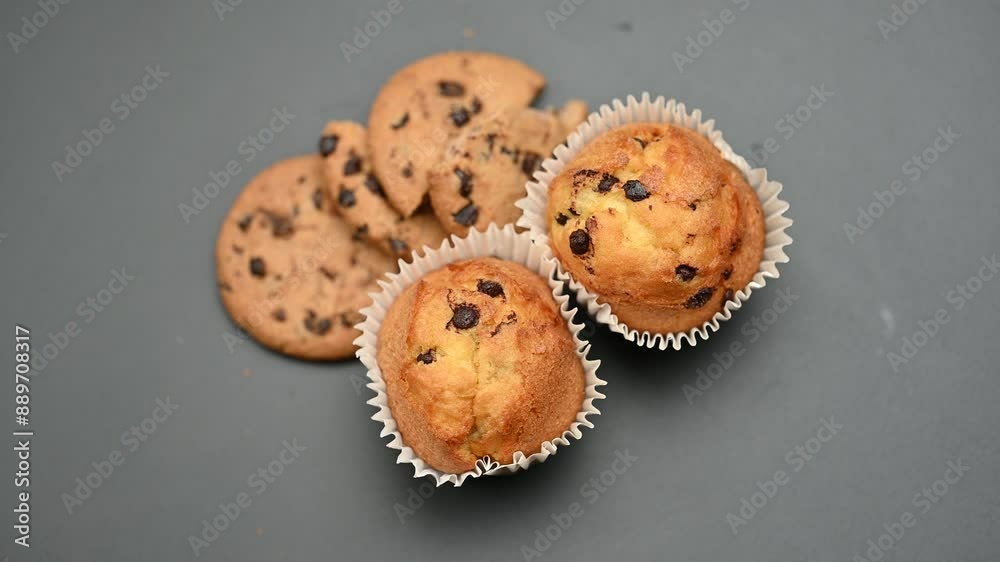 cookies and cupcakes with chocolate cookies and cupcakes with chocolate