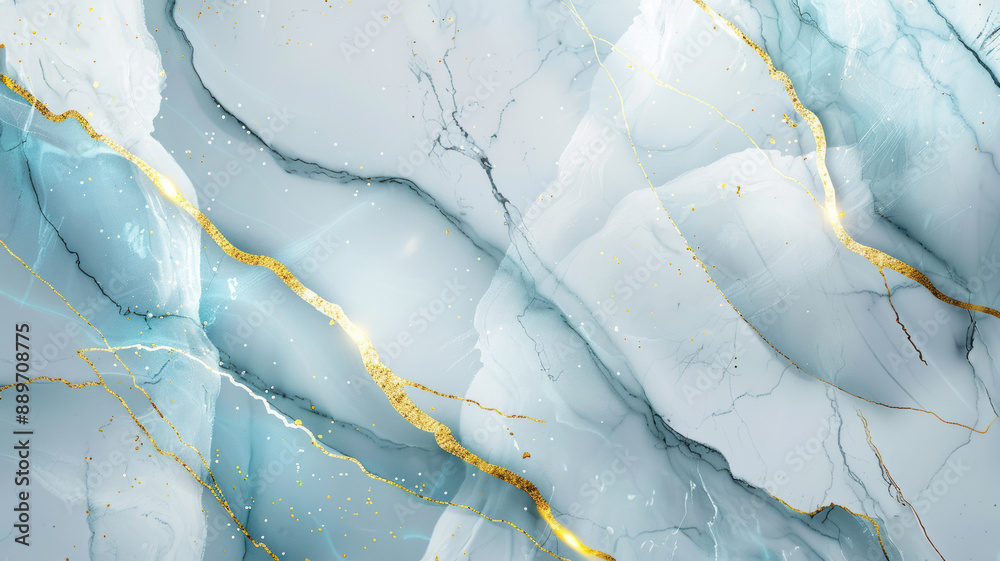 Fototapeta premium White Marble Background with Golden Lines