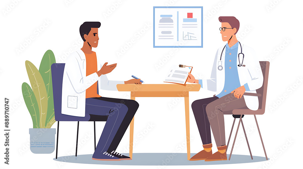 Male doctor Allergist treating allergy symptoms in a patient meeting Male doctor Allergist treating allergy symptoms in a patient meeting
